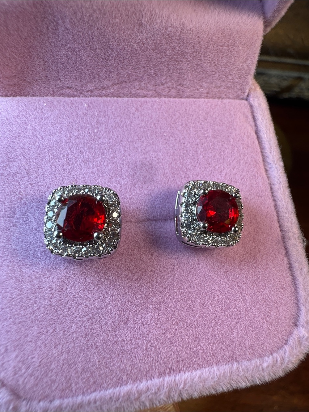 3067-Swarovski‎ Crystal Element Silvertone post earrings.